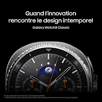 Montre intelligente LTE de 46 mm Galaxy Watch8 Classic de Samsung - Blanc
