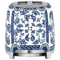 Smeg Dolce&Gabbana Toaster - 2-Slice Dolce & Gabanna Collection - Blue Mediterraneo