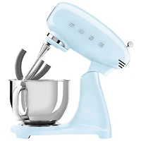Batteur sur socle à tête inclinable Années 50 de Smeg - 5 pte - 800 W - Bleu