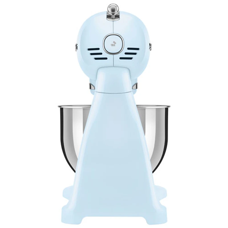 Batteur sur socle à tête inclinable Années 50 de Smeg - 5 pte - 800 W - Bleu