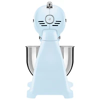 Batteur sur socle à tête inclinable Années 50 de Smeg - 5 pte - 800 W - Bleu