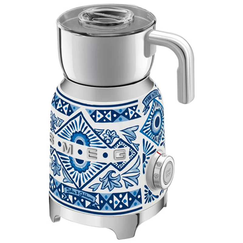 Moussoir à lait Dolce & Gabbana de Smeg - Collection Dolce & Gabbana - Bleu Méditerranée