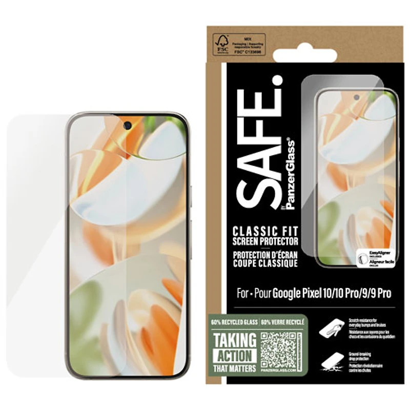 PanzerGlass Ultra-Wide Fit Glass Screen Protector for Pixel 10 Pro/9/9 Pro