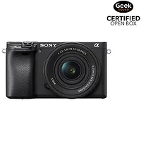 Open Box - Sony Alpha 6400 APS-C Mirrorless Camera with 16-50mm Lens Kit - Black