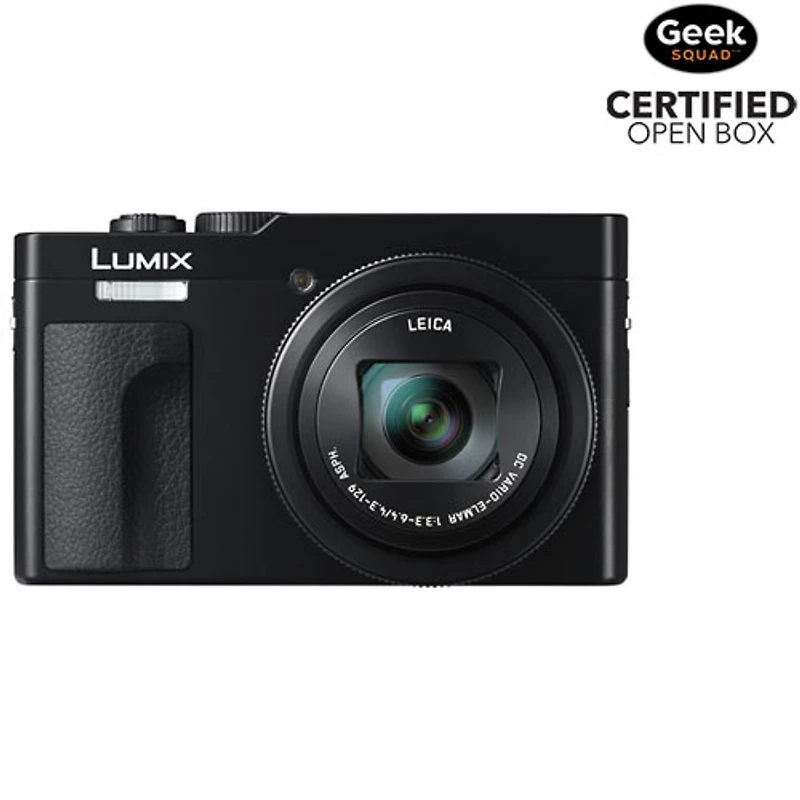 Boîte ouverte - Appareil photo numérique Wi-Fi 20,3 Mpx vidéo 4K zoom optique 30x ZS99S LUMIX de Panasonic - Noir