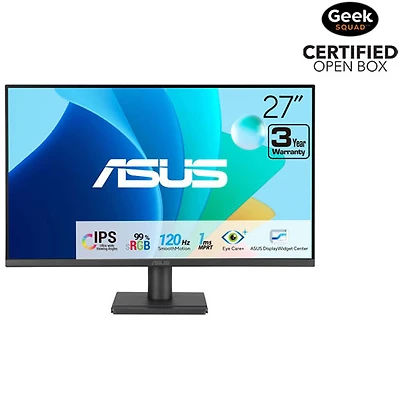 Boîte ouverte - Moniteur de jeu DEL IPS HD intégrale 120 Hz 1 ms 27 po Eye Care d'ASUS (VA279HG)