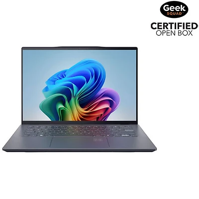 Boîte ouverte - Portable à écran tactile de 14,5 po Swift 14 Copilot+ PC d'Acer - Gris acier (Snapdragon X Elite/mémoire vive de 16 Go/disque SSD de 1 To) - Anglais