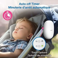 Apaiseur à bascule à son et mouvement pour poussette V-Hush de VTech avec veilleuse