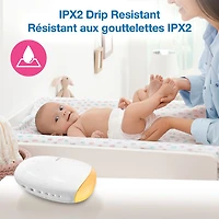 Apaiseur à bascule à son et mouvement pour poussette V-Hush de VTech avec veilleuse