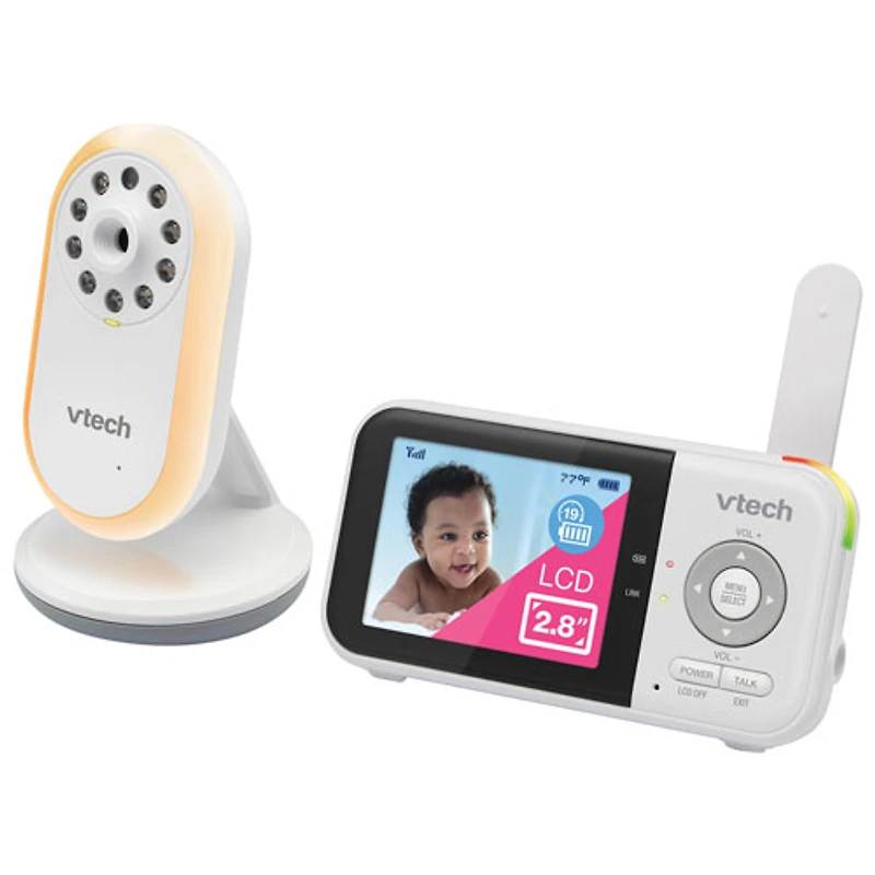 VTech 2.8" Video Baby Monitor with Night Light & Two-Way Communication (VM3258)