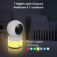 VTech 5" Video Baby Monitor with 2 Cameras, Pan/Tilt, Night Light & Two-Way Communication (VM5263-2)
