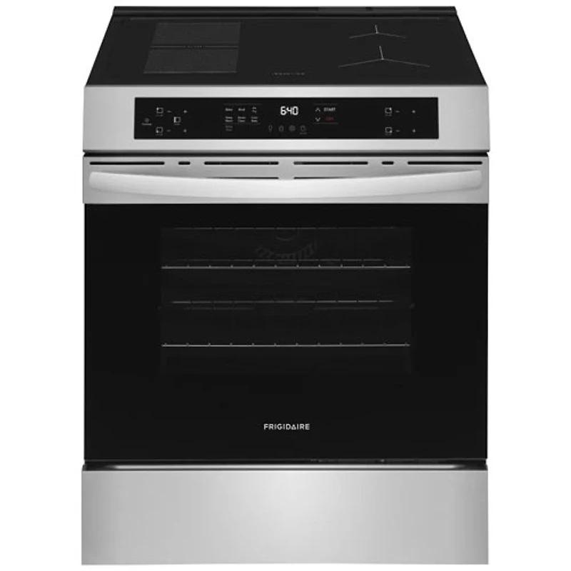 Cuisinière à induction autonome de 30 po avec convection à ventilateur et friture à air de 5,3 pi³ de Frigidaire (FCFI308CBS) - Acier inoxydable