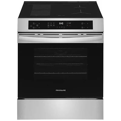 Cuisinière à induction autonome de 30 po avec convection à ventilateur et friture à air de 5,3 pi³ de Frigidaire (FCFI308CBS) - Acier inoxydable