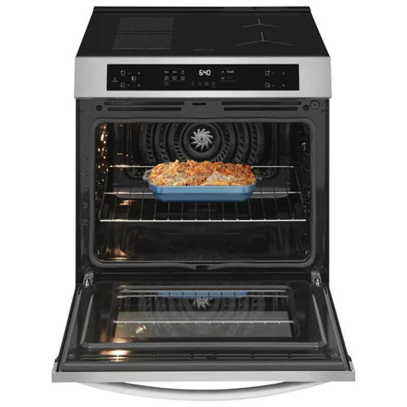 Cuisinière à induction autonome de 30 po avec convection à ventilateur et friture à air de 5,3 pi³ de Frigidaire (FCFI308CBS) - Acier inoxydable