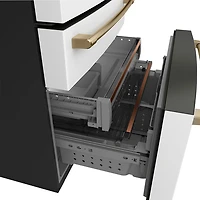 Réfrigérateur à deux portes 23,2 pi³ 34 po à distributeur d'eau Café de GE (CJE23DP4WW2) - Blanc mat