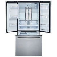 GE Profile 33" 24.8 Cu. Ft. French Door Refrigerator with Water & Ice Dispenser (PFE24HYRCFS) - Stainless