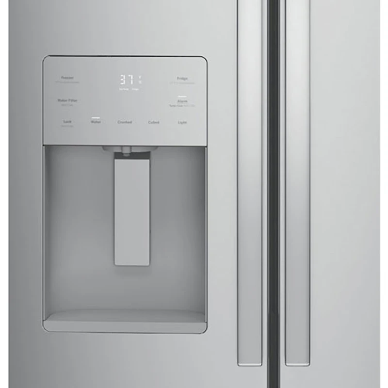 GE Profile 33" 24.8 Cu. Ft. French Door Refrigerator with Water & Ice Dispenser (PFE24HYRCFS) - Stainless