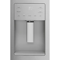 GE Profile 33" 24.8 Cu. Ft. French Door Refrigerator with Water & Ice Dispenser (PFE24HYRCFS) - Stainless
