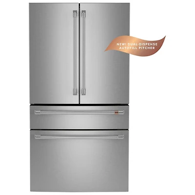 Réfrigérateur à deux portes 23,2 pi³ 34 po avec distributeur d'eau de Café (CJE23DP2WS1) - Acier inoxydable