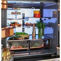 Réfrigérateur à deux portes 23,2 pi³ 34 po avec distributeur d'eau de Café (CJE23DP2WS1) - Acier inoxydable
