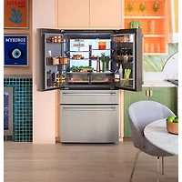 Réfrigérateur à deux portes 23,2 pi³ 34 po avec distributeur d'eau de Café (CJE23DP2WS1) - Acier inoxydable