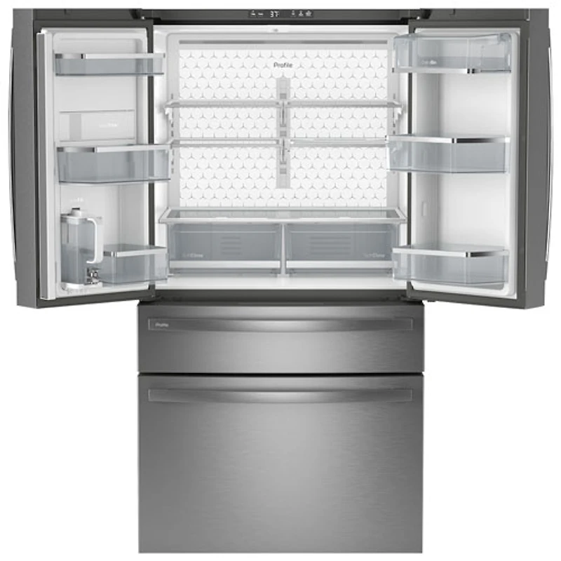 Réfrigérateur à deux portes 28,7 pi³ 36 po avec distributeur d'eau Profile de GE (PGE29BYTFS) - Acier inoxydable