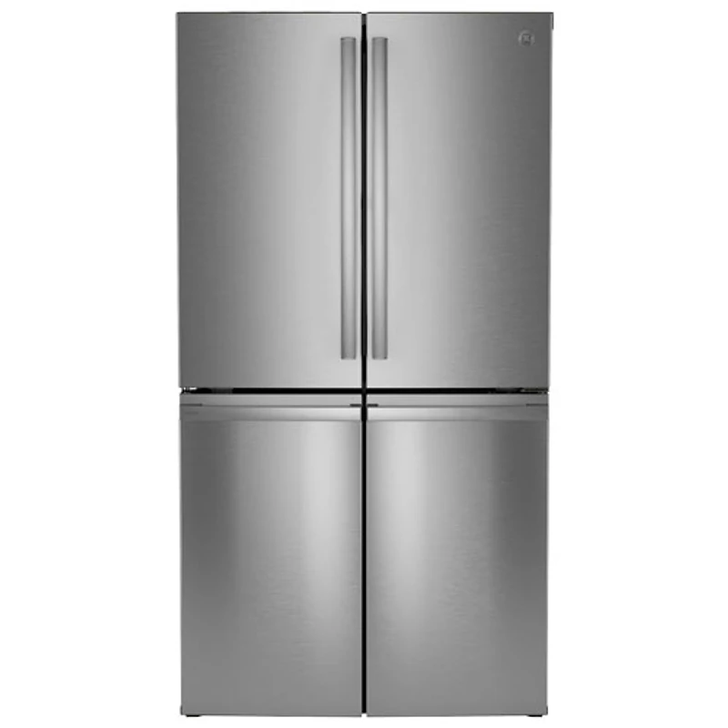 Réfrigérateur à 4 portes 28,4 pi³ 36 po avec distributeur d'eau Profile (PAD28BYTFS) - Acier inoxydable