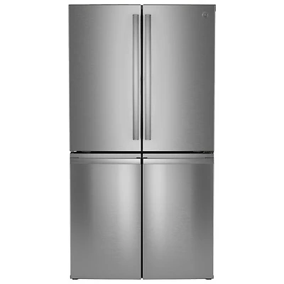 Réfrigérateur à 4 portes 28,4 pi³ 36 po avec distributeur d'eau Profile (PAD28BYTFS) - Acier inoxydable