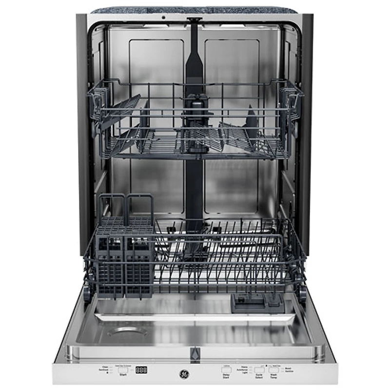 Lave-vaisselle encastrable 24 po 50 dB avec cuve en acier inoxydable de GE (GBT500SGVWW) - Blanc