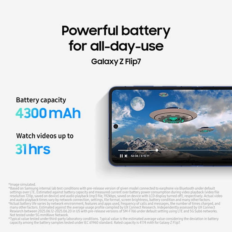 Galaxy Z Flip7 5G de Go de Samsung - Ombre bleue