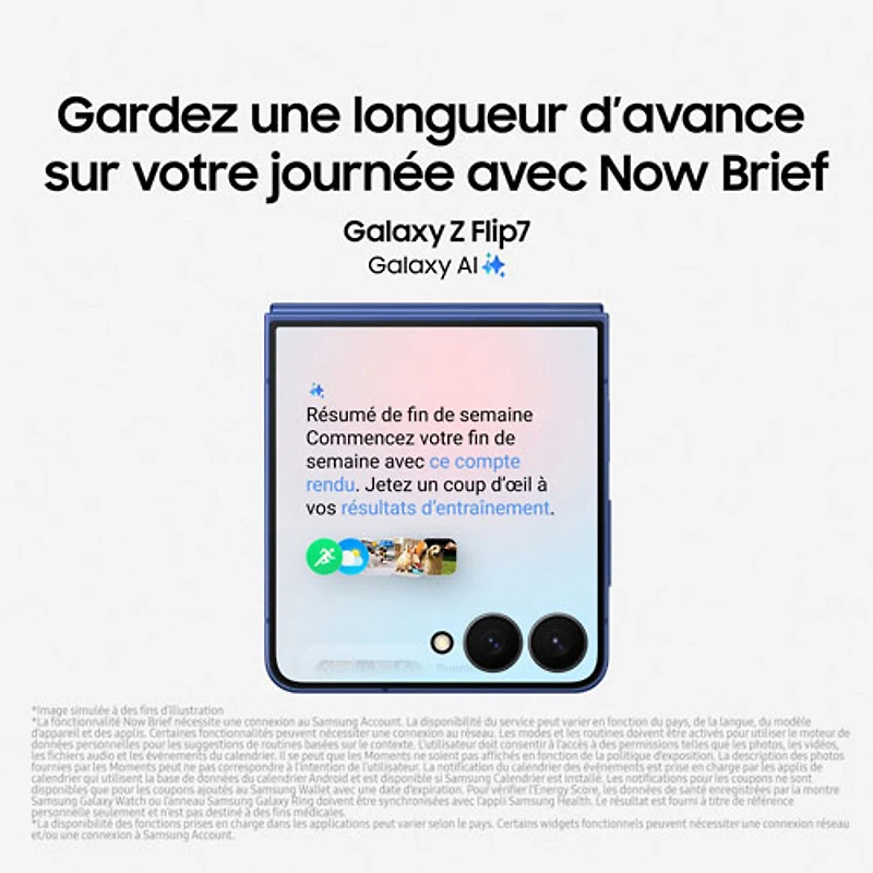 Galaxy Z Flip7 5G de 512 Go de Samsung - Ombre bleue - Déverrouillé
