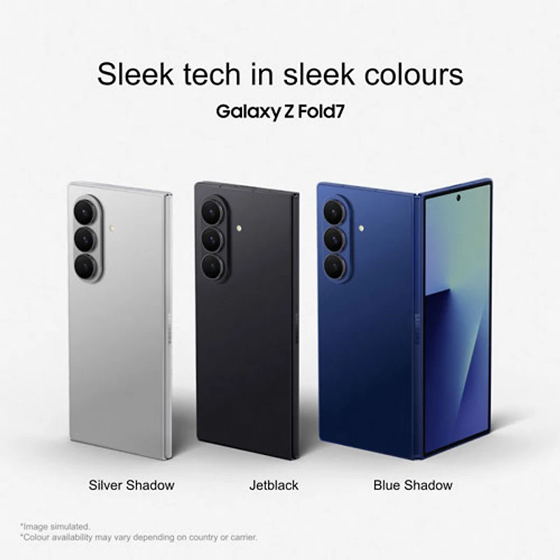 Galaxy Z Fold7 5G de 256 Go de Samsung - Ombre argent - Déverrouillé