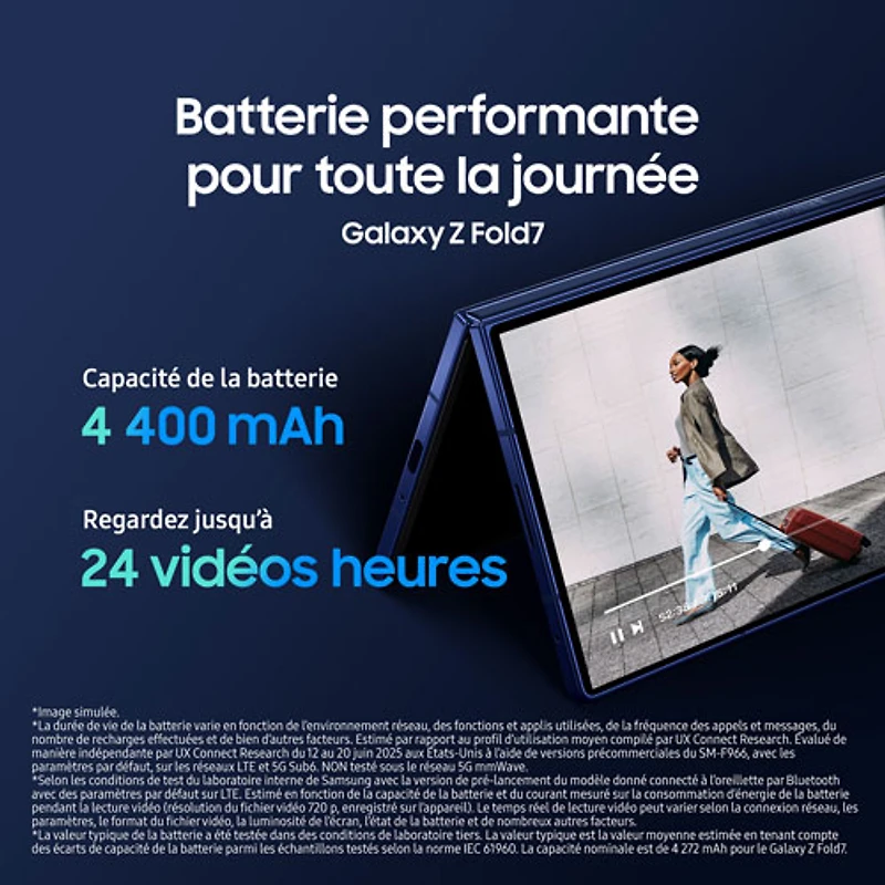 Galaxy Z Fold7 5G de 256 Go de Samsung - Noir de jais - Déverrouillé