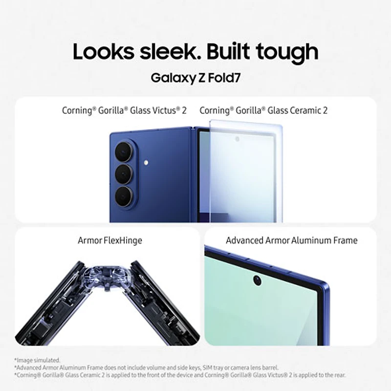 Galaxy Z Fold7 5G de 256 Go de Samsung - Noir de jais - Déverrouillé