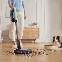 Aspirateur-balai sans fil sans sac GO 250 Pet Cyclone de Tineco - Noir/Bleu poudre