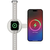 Chargeur sans fil 2-en-1 Qi2 de 15 W Voyage de Native Union - Grès