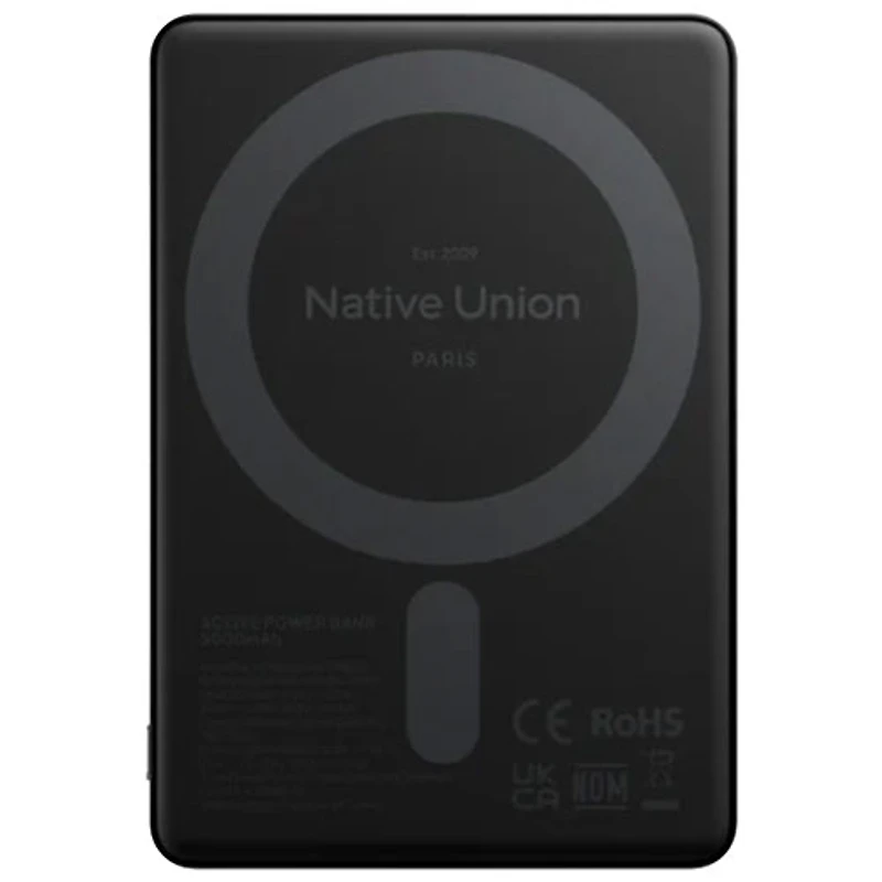 Native Union Active 5000 mAh Magnetic Power Bank - Black