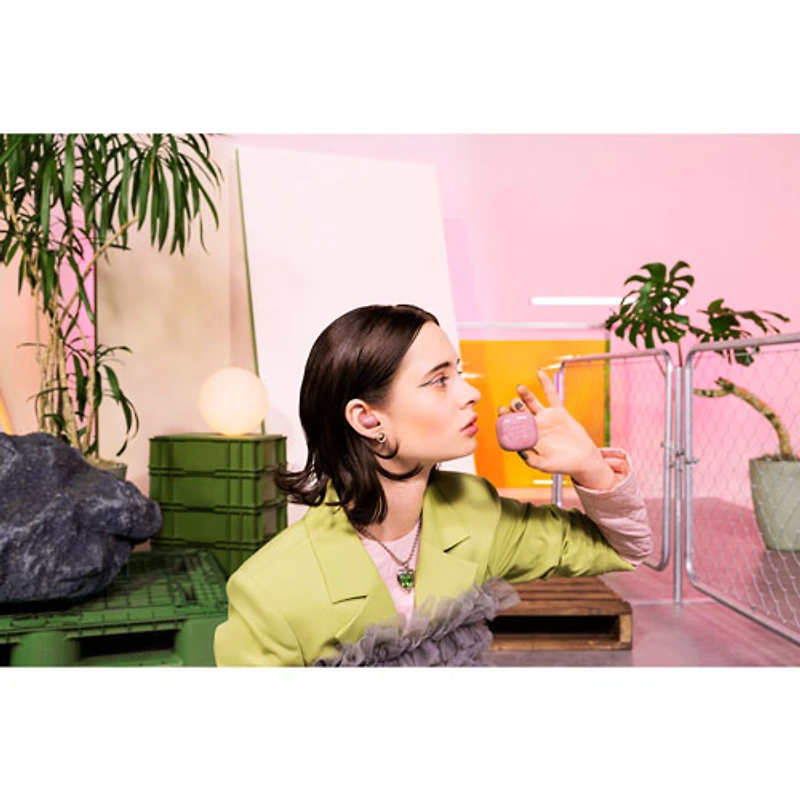 Écouteurs boutons 100 % sans fil à suppression du bruit LinkBuds Fit de Sony - Rose