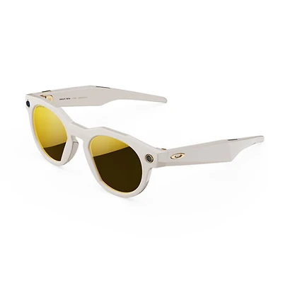 Lunettes intelligentes Oakley Meta HSTN avec IA, photo, vidéo, audio et messagerie -Édition limitée -Gris chaud/Prizm 24K polarisé -En ligne seulement