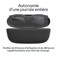 Lunettes intelligentes HSTN Meta d'Oakley avec intelligence artificielle, photo, vidéo, audio et assistant vocal - Noir/Transparent