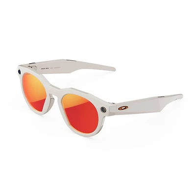 Oakley Meta HSTN Smart Glasses with AI, Photo, Video, Audio & Voice Assistant - Warm Grey/Prizm Ruby