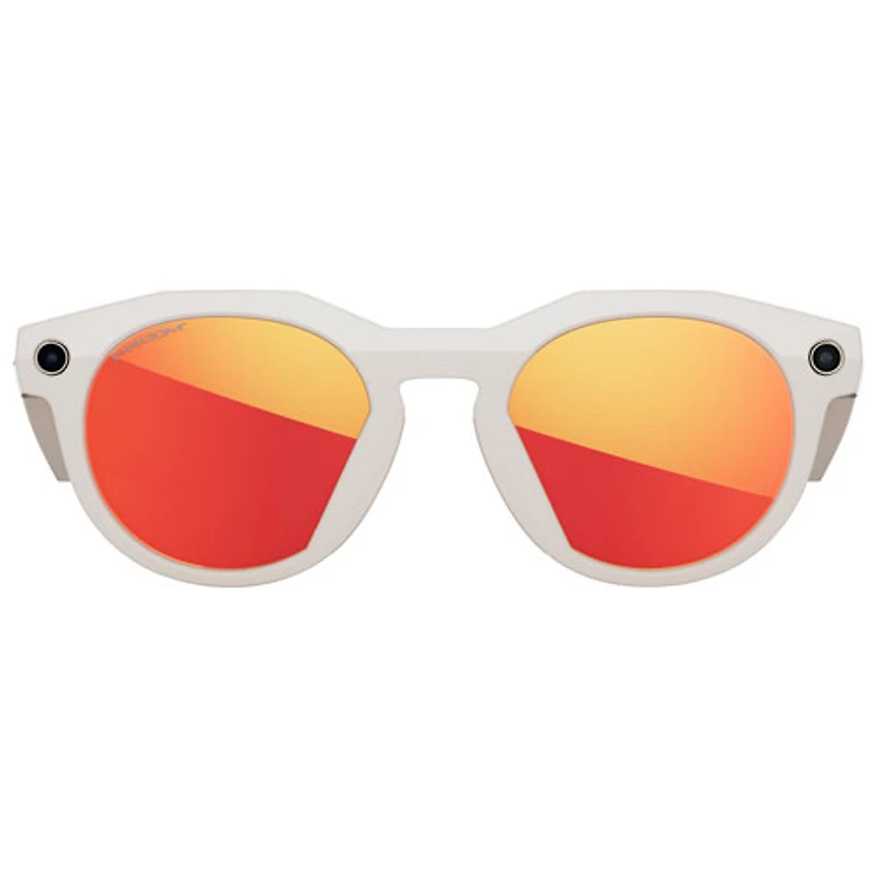 Oakley Meta HSTN Smart Glasses with AI, Photo, Video, Audio & Voice Assistant - Warm Grey/Prizm Ruby