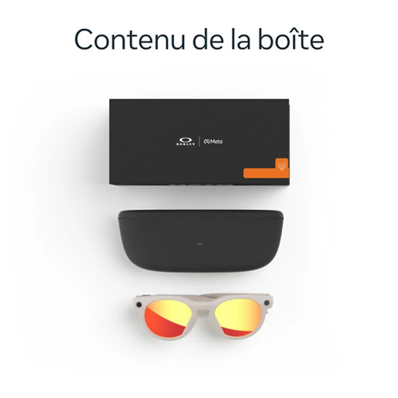 Oakley Meta HSTN Smart Glasses with AI, Photo, Video, Audio & Voice Assistant - Warm Grey/Prizm Ruby