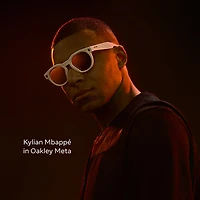 Oakley Meta HSTN Smart Glasses with AI, Photo, Video, Audio & Voice Assistant - Warm Grey/Prizm Ruby