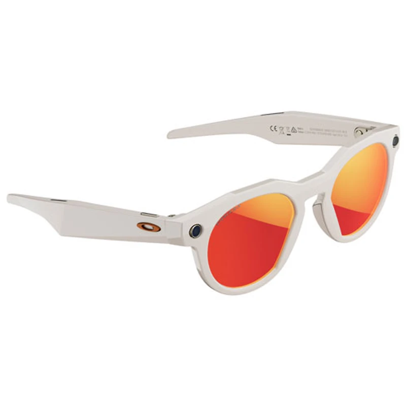 Oakley Meta HSTN Smart Glasses with AI, Photo, Video, Audio & Voice Assistant - Warm Grey/Prizm Ruby
