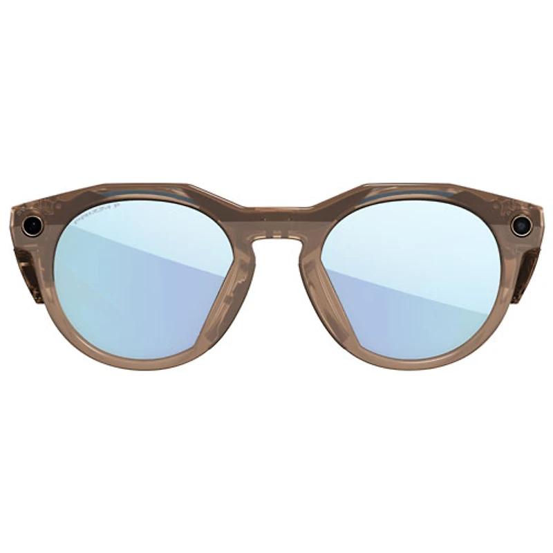 Lunettes intelligentes HSTN Meta d'Oakley avec intelligence artificielle, photo, vidéo, audio et assistant vocal - Brun fumé/Bleu polarisé Prizm