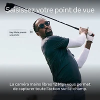 Lunettes intelligentes HSTN Meta d'Oakley avec intelligence artificielle, photo, vidéo, audio et assistant vocal - Noir/Noir polarisé Prizm