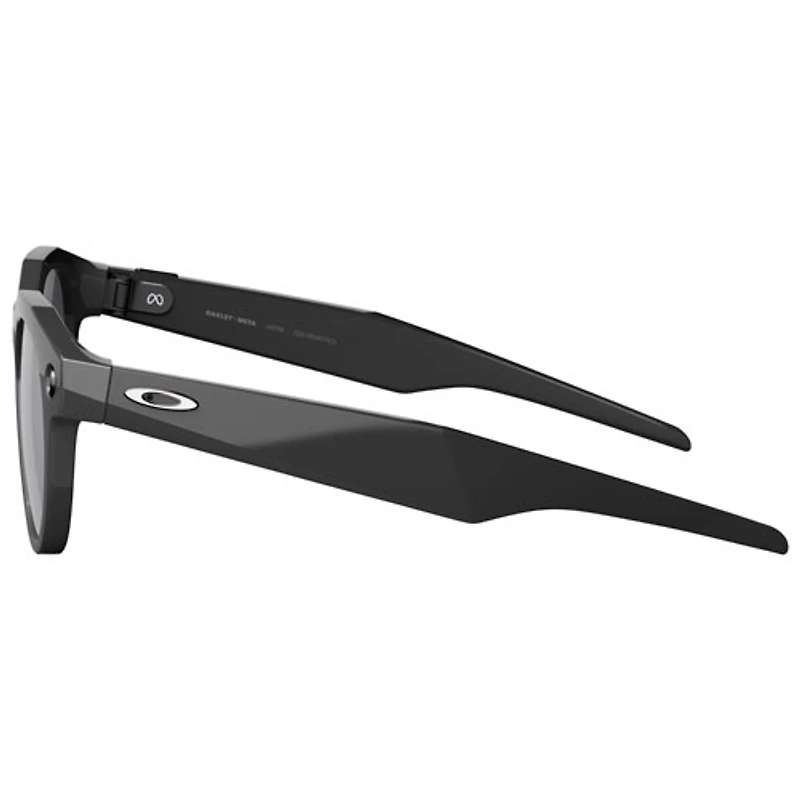 Lunettes intelligentes HSTN Meta d'Oakley avec intelligence artificielle, photo, vidéo, audio et assistant vocal - Noir/Noir polarisé Prizm