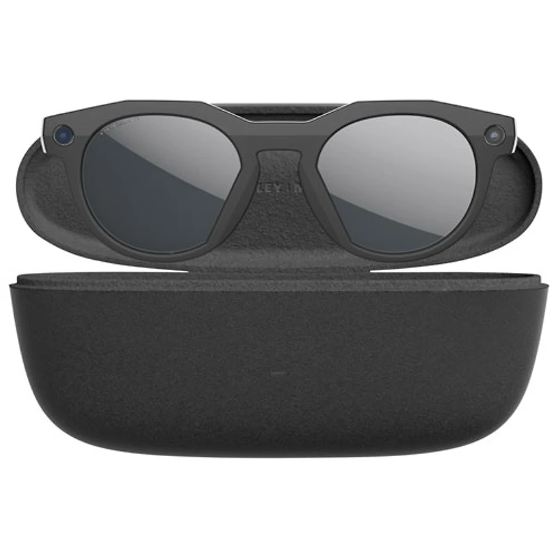 Lunettes intelligentes HSTN Meta d'Oakley avec intelligence artificielle, photo, vidéo, audio et assistant vocal - Noir/Noir polarisé Prizm