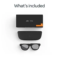 Lunettes intelligentes HSTN Meta d'Oakley avec intelligence artificielle, photo, vidéo, audio et assistant vocal - Noir/Noir polarisé Prizm